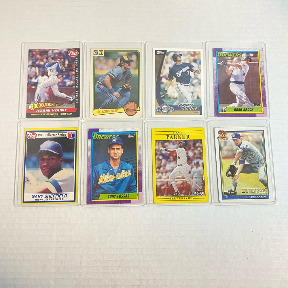 Brewers Baseball Cards Lot of 8